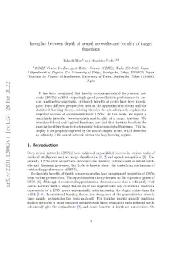 Interplay between depth of neural networks and locality of target
  functions