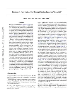 Protum: A New Method For Prompt Tuning Based on "[MASK]"