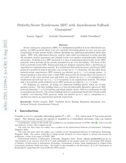 Perfectly-Secure Synchronous MPC with Asynchronous Fallback Guarantees