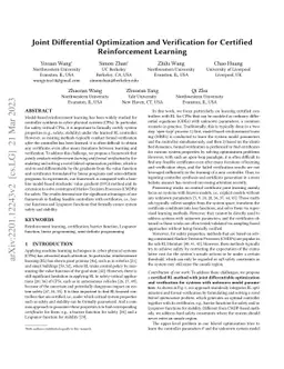 Joint Differentiable Optimization and Verification for Certified
  Reinforcement Learning