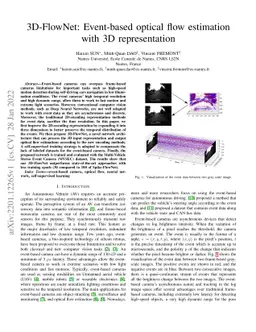 3D-FlowNet: Event-based optical flow estimation with 3D representation