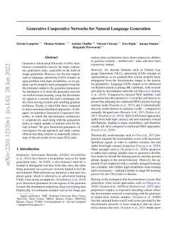 Generative Cooperative Networks for Natural Language Generation