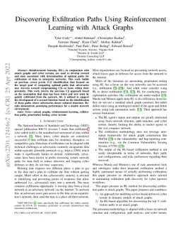Discovering Exfiltration Paths Using Reinforcement Learning with Attack
  Graphs