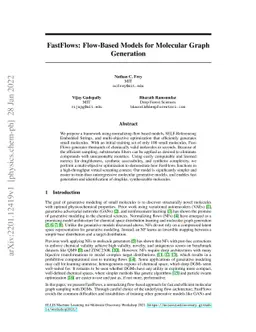 FastFlows: Flow-Based Models for Molecular Graph Generation