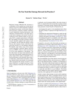 Do You Need the Entropy Reward (in Practice)?