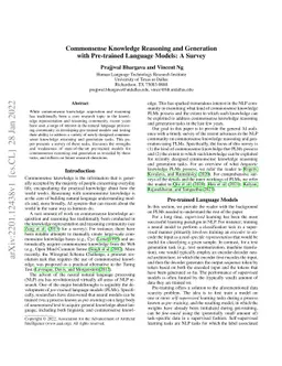 Commonsense Knowledge Reasoning and Generation with Pre-trained Language
  Models: A Survey