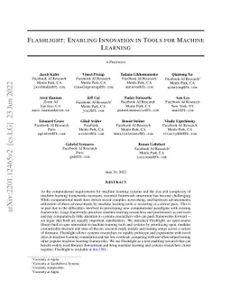 Flashlight: Enabling Innovation in Tools for Machine Learning