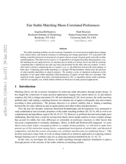 Fair Stable Matching Meets Correlated Preferences