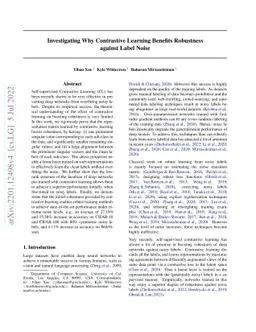 Investigating Why Contrastive Learning Benefits Robustness Against Label
  Noise
