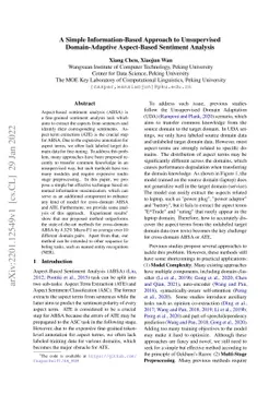 A Simple Information-Based Approach to Unsupervised Domain-Adaptive
  Aspect-Based Sentiment Analysis