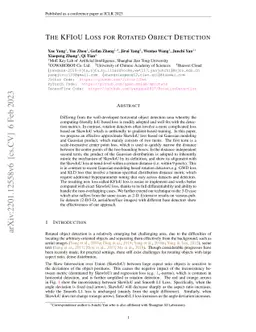 The KFIoU Loss for Rotated Object Detection