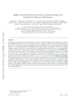 AntBO: Towards Real-World Automated Antibody Design with Combinatorial
  Bayesian Optimisation