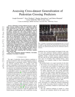 Assessing Cross-dataset Generalization of Pedestrian Crossing Predictors