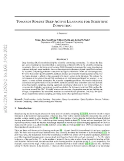 Towards Robust Deep Active Learning for Scientific Computing