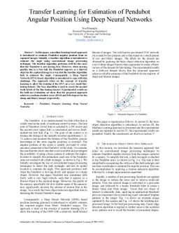 Transfer Learning for Estimation of Pendubot Angular Position Using Deep
  Neural Networks