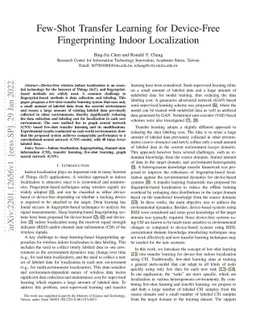 Few-Shot Transfer Learning for Device-Free Fingerprinting Indoor
  Localization