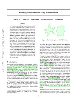 Learning Intuitive Policies Using Action Features