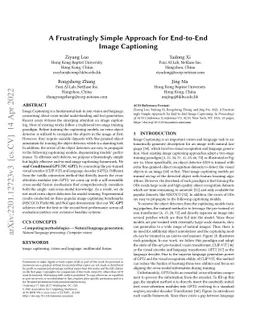 A Frustratingly Simple Approach for End-to-End Image Captioning