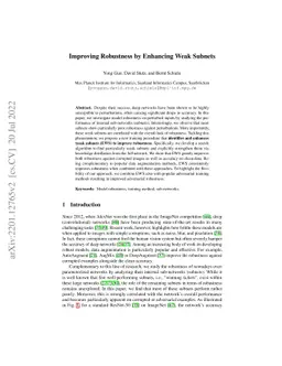 Improving Robustness by Enhancing Weak Subnets