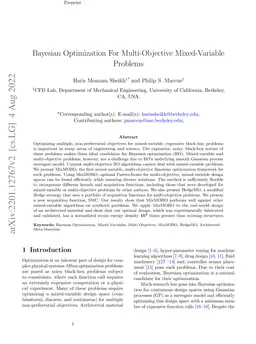 Bayesian Optimization For Multi-Objective Mixed-Variable Problems