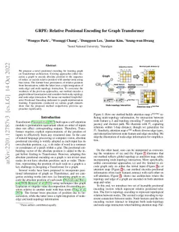 GRPE: Relative Positional Encoding for Graph Transformer