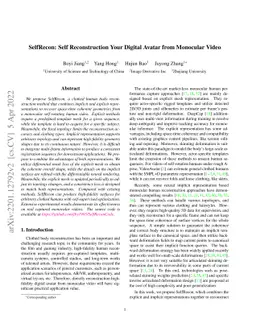 SelfRecon: Self Reconstruction Your Digital Avatar from Monocular Video