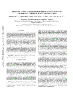 Improving End-to-End Contextual Speech Recognition with Fine-Grained
  Contextual Knowledge Selection