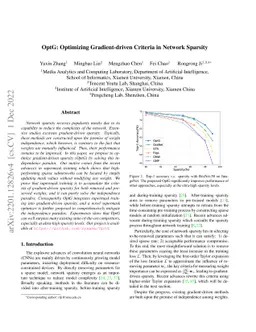 OptG: Optimizing Gradient-driven Criteria in Network Sparsity