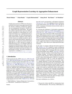Graph Representation Learning via Aggregation Enhancement