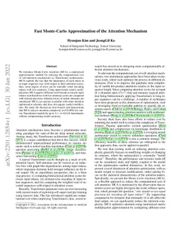 Fast Monte-Carlo Approximation of the Attention Mechanism