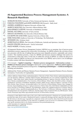 AI-Augmented Business Process Management Systems: A Research Manifesto