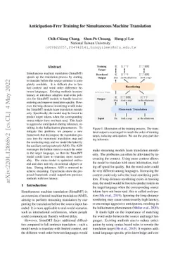 Anticipation-Free Training for Simultaneous Machine Translation