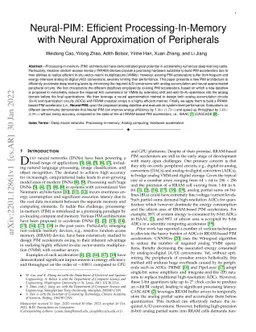 Neural-PIM: Efficient Processing-In-Memory with Neural Approximation of
  Peripherals