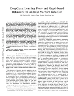 DeepCatra: Learning Flow- and Graph-based Behaviors for Android Malware
  Detection