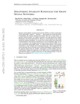 Discovering Invariant Rationales for Graph Neural Networks