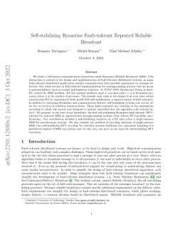 Self-stabilizing Byzantine Fault-tolerant Repeated Reliable Broadcast