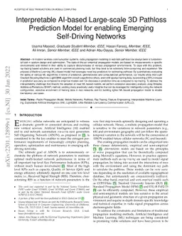 Interpretable AI-based Large-scale 3D Pathloss Prediction Model for
  enabling Emerging Self-Driving Networks