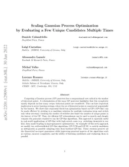 Scaling Gaussian Process Optimization by Evaluating a Few Unique
  Candidates Multiple Times