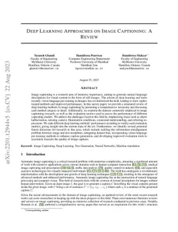 Deep Learning Approaches on Image Captioning: A Review