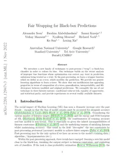 Fair Wrapping for Black-box Predictions