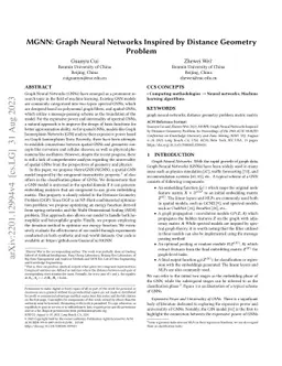 MGNN: Graph Neural Networks Inspired by Distance Geometry Problem