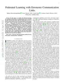 Federated Learning with Erroneous Communication Links