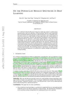 On the Power-Law Hessian Spectrums in Deep Learning