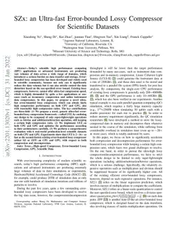 SZx: an Ultra-fast Error-bounded Lossy Compressor for Scientific
  Datasets