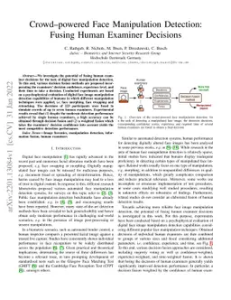 Crowd-powered Face Manipulation Detection: Fusing Human Examiner
  Decisions