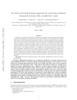 An end-to-end deep learning approach for extracting stochastic dynamical
  systems with $α$-stable Lévy noise