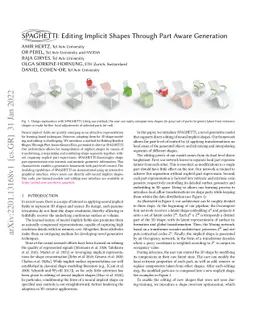 SPAGHETTI: Editing Implicit Shapes Through Part Aware Generation