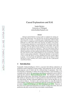 Causal Explanations and XAI