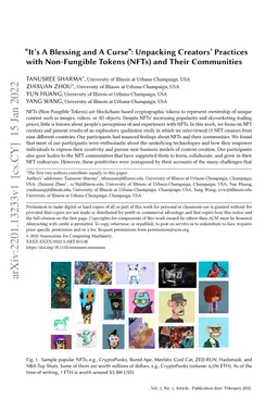 "It's A Blessing and A Curse": Unpacking Creators' Practices with
  Non-Fungible Tokens (NFTs) and Their Communities