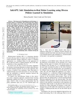 SafeAPT: Safe Simulation-to-Real Robot Learning using Diverse Policies
  Learned in Simulation